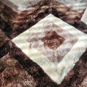 American Living Brown and Cream Geometric Rug